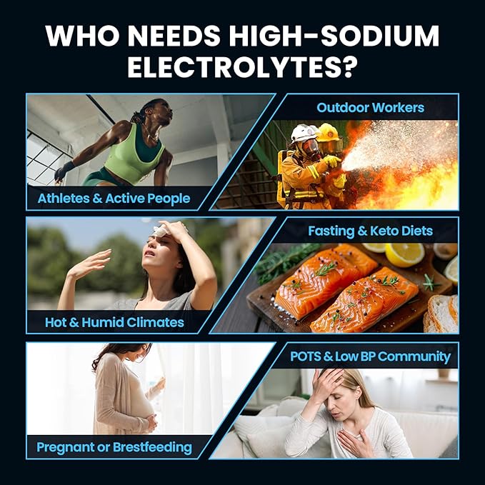 Venture Pal High Sodium Electrolyte Powder Packets | Sugar Free Hydration Drink Mix with Sodium, Potassium, Magnesium & Vitamins | Zero Calorie | Keto, Vegan & Paleo Friendly | 30 Sticks