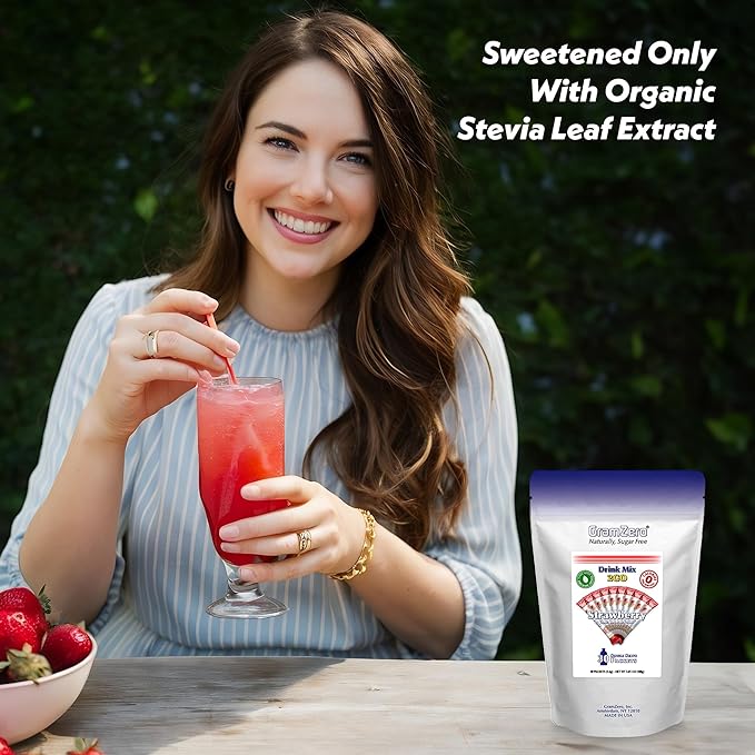 GramZero 2GO Sticks - Strawberry, Zero Calorie Sugar Free Drink Mix, Stevia Sweetened, Great For Nutrition Club Loaded Tea To Go Kits