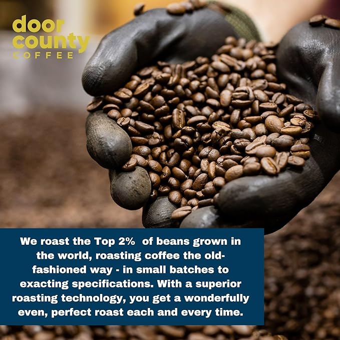 Door County Coffee Vanilla Almond Kringle Flavored Coffee Ground - 8 oz Bag - Spring & Summer Seasonal - Medium Roast - 100% Specialty Arabica - Almonds & Vanilla Glaze
