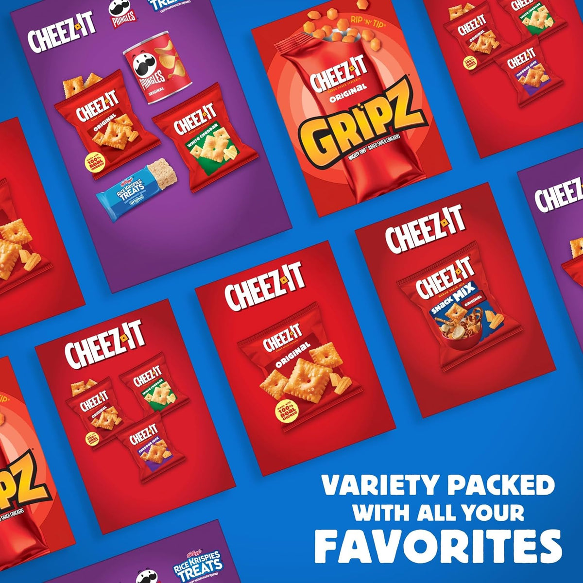 Cheez-It Snack Mix, Office and Kids Snacks, Classic, 9oz Box (12 Packs)