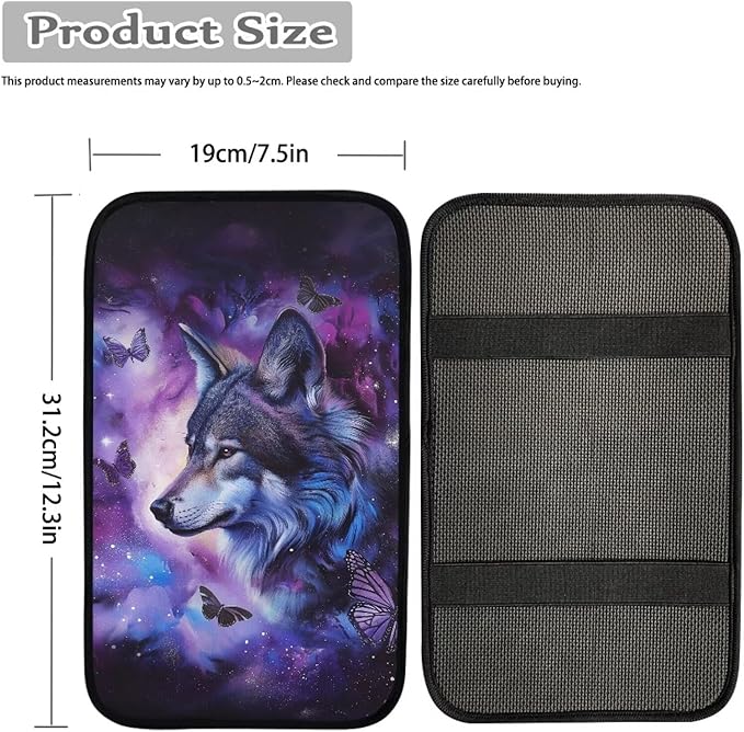 Biyejit Car Center Console Armrest Cushion Cover Pad Car Interior Decor Accessories Universal Fit for Sedan, Truck, SUV