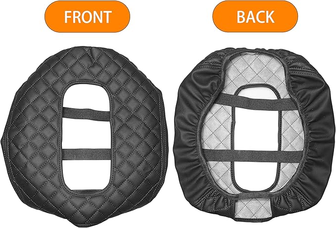 Center Console Cover for Chevy Silverado/GMC Sierra Accessories 2019-2026, Tahoe & Suburban & Yukon 2021-2026 Armrest Cover Middle Console Leather Protector Pad (Bucket Seat Consoles)(Black Stitches)