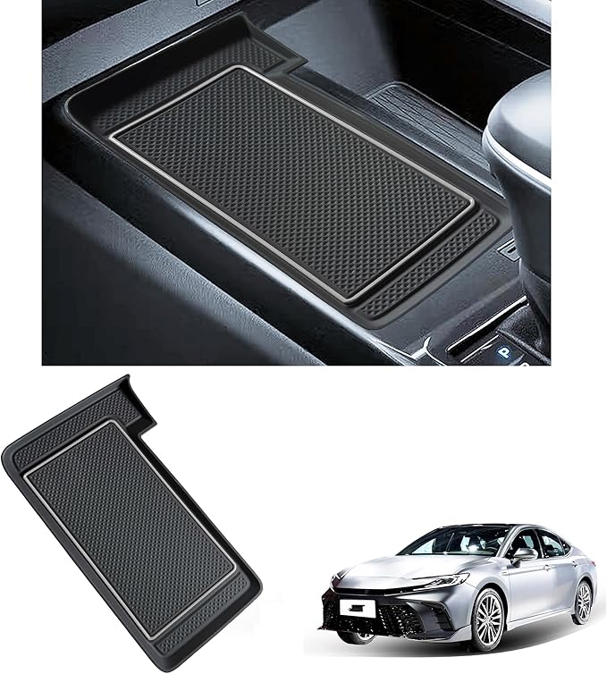 Wireless Charging Mat for 2025 2026 Toyota Camry Accessories Silicone Protective Pad Anti-Slip Center Console Phone Charger Pad Liners Anti-Scratch Heat Insulation Interior Decoration, Gray