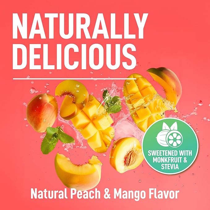Keppi Electrolytes Powder – Peach Mango Flavor – No Sugar Hydration Supplement with Potassium, Magnesium, Sodium – 50 Servings – Keto, Vegan, Fasting-Friendly, Zero Calorie Electrolyte Drink