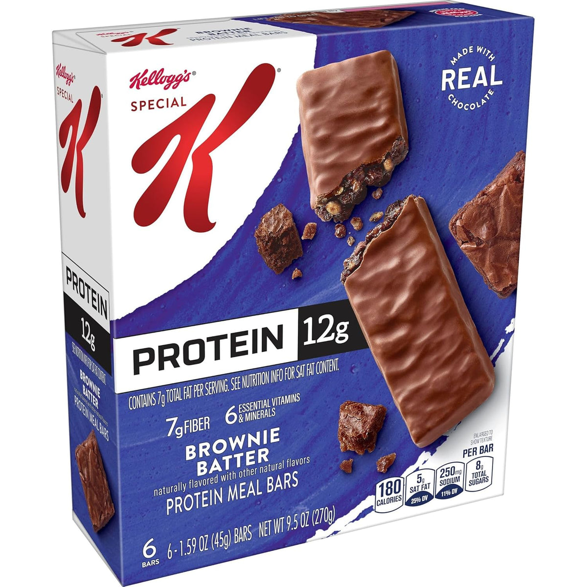 Special K Bar Protein Meal Bars, 12g Protein Snacks, Meal Replacement, Brownie Batter (3 Boxes)