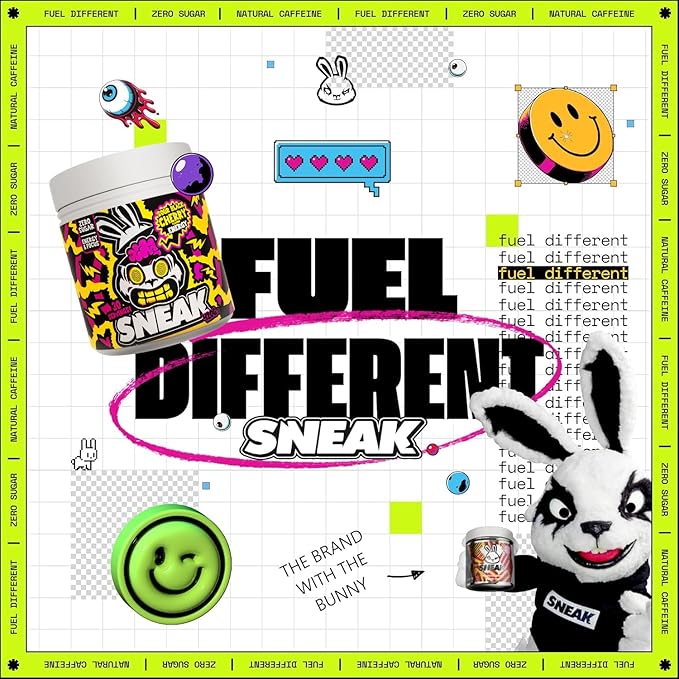 SNEAK Energy Drink Powder | Super Sour Cherry | No Sugar. No Nasties. Just Natural Caffeine, Focus-Boosting Nootropics | 30 Servings