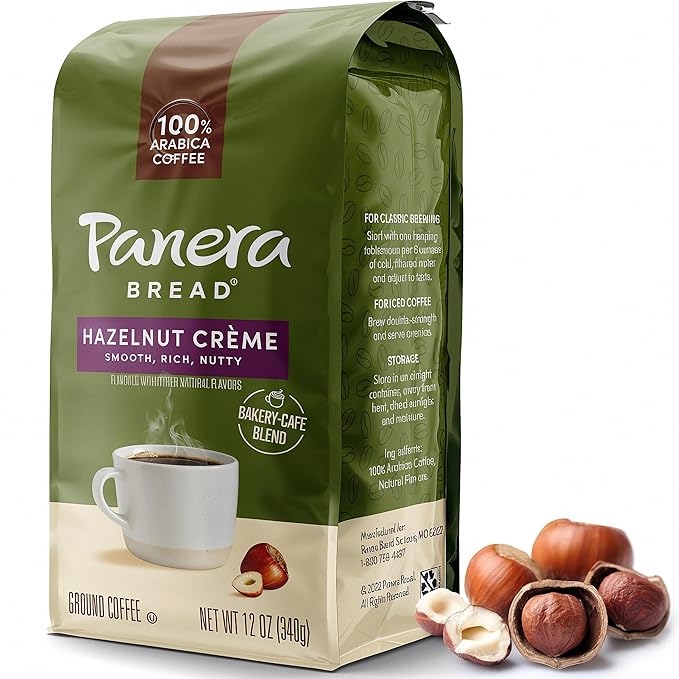 Panera Hazelnut Crème, Ground Coffee, Flavored Coffee, Bagged 12oz