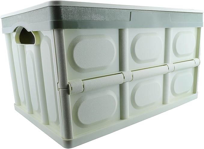 Foldable Car Trunk Organizer, Green, Rectangular, 16.6 x 11.3 x 11.3 inches, Plastic, Free-standing, Convenient Style, 1 Count, Unisex, CADDY, Automotive Trunk Organizers
