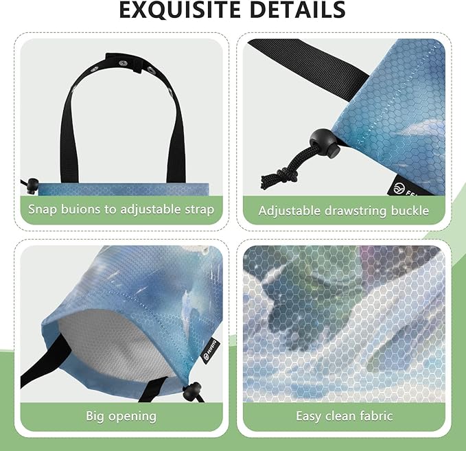 ALAZA Hanging Car Trash Bags Garbage Bag Trash Can for Back Seat Small Bear Music Washable Storage Bag Retractable 2 Pack