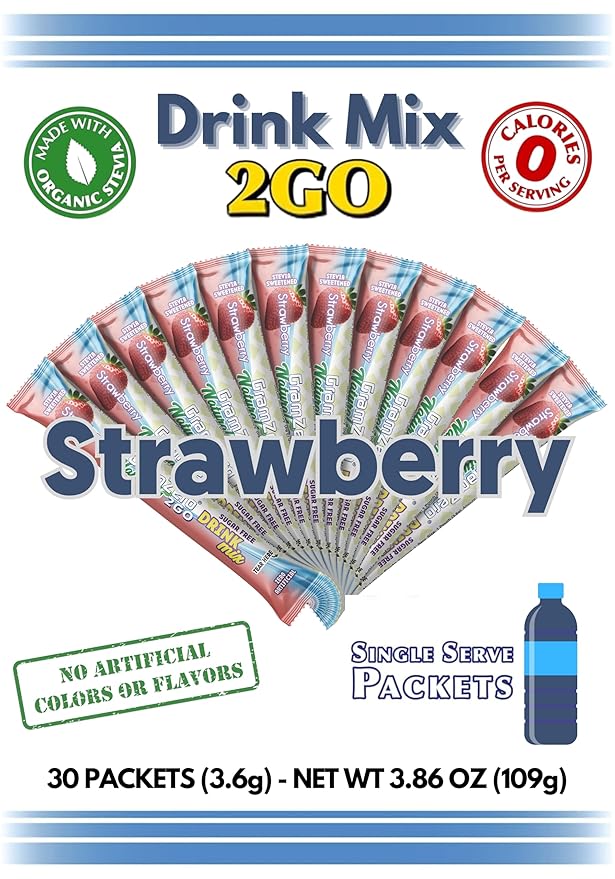 Drink Mix - 2GO (All NATURAL Strawberry)