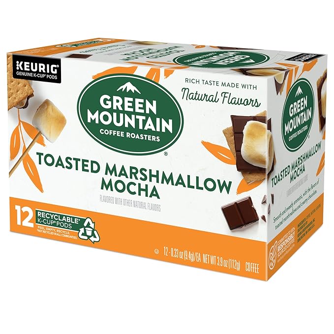 Green Mountain Coffee Roasters Seasonal Selections Toasted Marshmallow Mocha, 72 Count (6 Packs of 12)