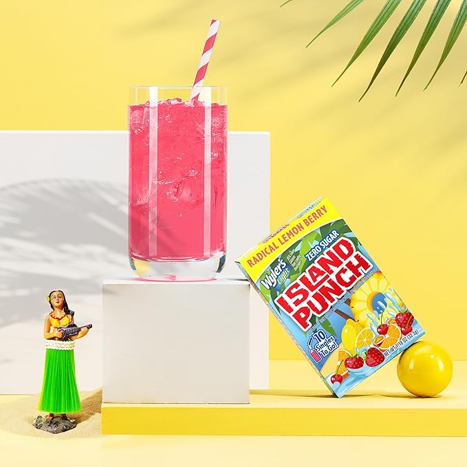 Wyler's Light Island Punch Singles To Go, Radical Lemon Berry, 10 Drink Mix Packets
