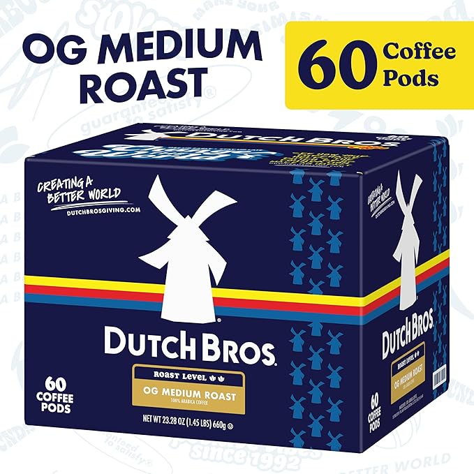 Dutch Bros® OG Medium Roast, 60 Count, Medium Roast, Single Serve Coffee Pods for Keurig K-Cup Brewers