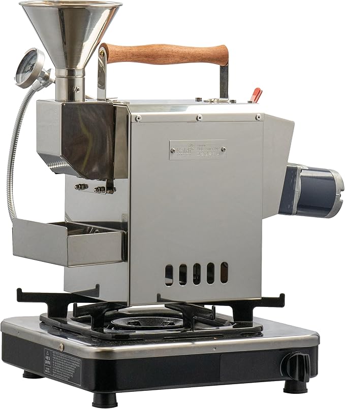 kaldi motorized gas coffee roaster - 200g capacity, gas burner required (Full Package)