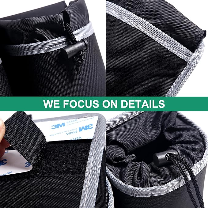 Car Water Cup Storage Bag Compatible with INEOS Grenadier 2020-2026, Co-Pilot Cup Holder Hanging Multi-Function Storage Bag Organizer Tray Interior Accessories (Gray)
