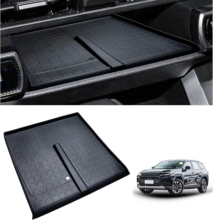 Wireless Charging Protective Mat for Toyota RAV4 2026 Accessories Silicone Center Console Wireless Charging Anti-Slip Cover Pad Heat Insulation Waterproof Easy to Clean Black for RAV4