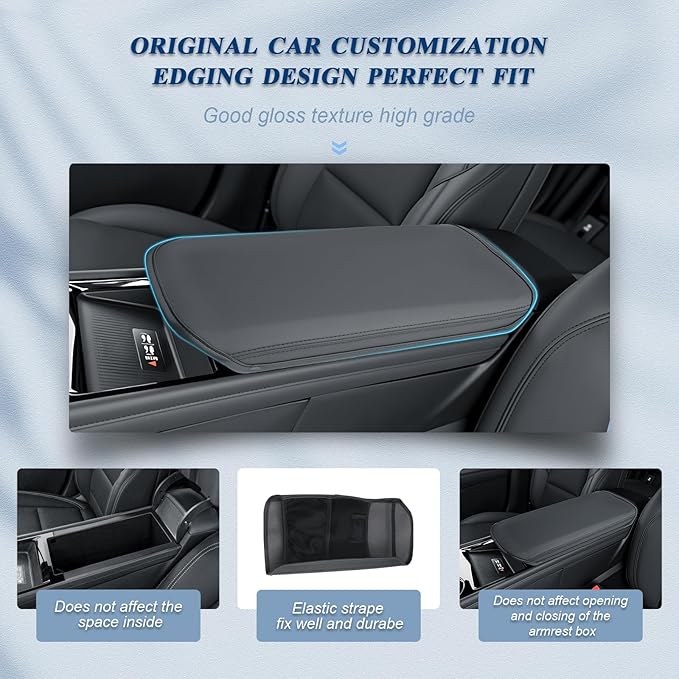 BIBIBO for 2024 2025 2026 Chevy Blazer EV Center Console Armrest Cover 2024-2026 Blazer EV Arm Rest Cover 2024+ Blazer EV Accessories 2025 Blazer EV Armrest Pad(NOT FIT Blazer)