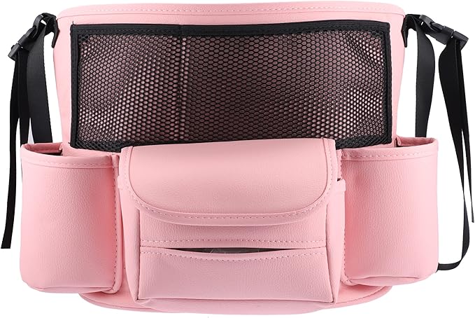 X AUTOHAUX Car Large Capacity Seat Organizer Backseat Multi Pockets Purse Storage Universal Fit for Car Truck SUV 37x25cm Pink