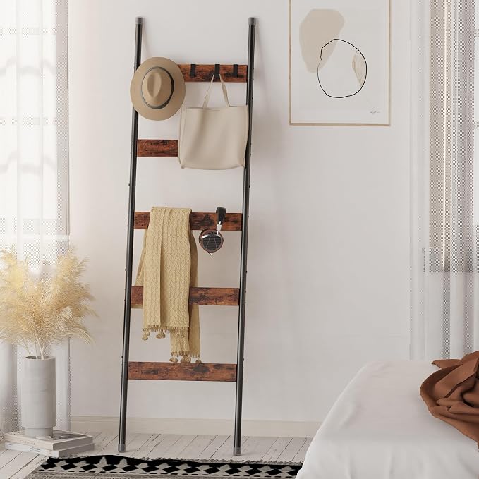 5-Tier Blanket Ladder & 3-Tier Side Table