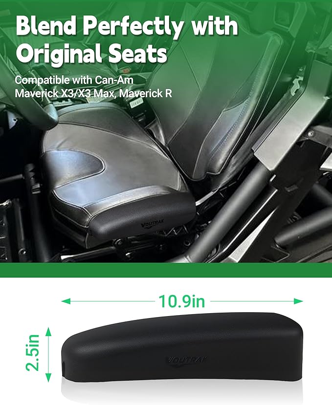 X3 Seat Cushion | PU Foam Seat Side Pad Assembly | Compatible with Can-Am Maverick X3/X3 Max/R | Protect Thighs & Butts from Sharp Edges | 248°F Heat-Resistant | Maverick X3 Accessories