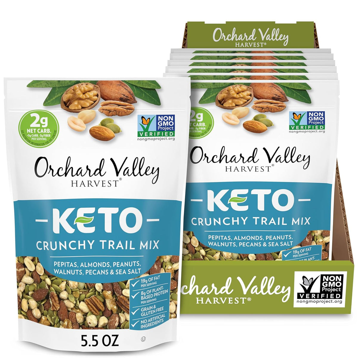 Orchard Valley Harvest Antioxidant Mix, 1 Ounce Bags (Pack of 15), Almonds, Cranberries, Blueberries, Cashews, and Pepitas, Non-GMO, No Artificial Ingredients, Healthy Snacks for Adults