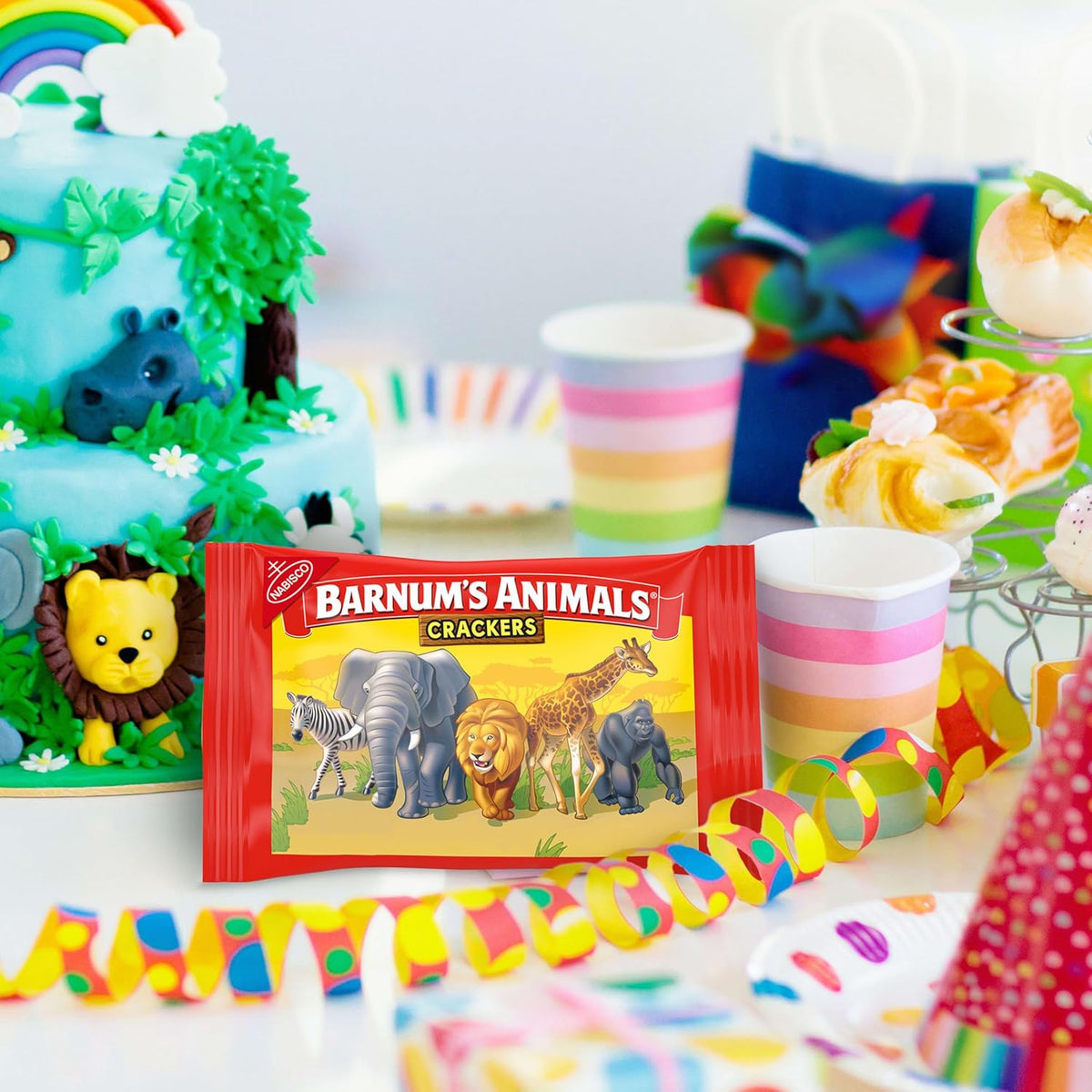 Barnum's Original Animal Crackers, 10 Snack Packs, 1 oz, Circus-Themed, Kids' Snacks, Calcium-Rich