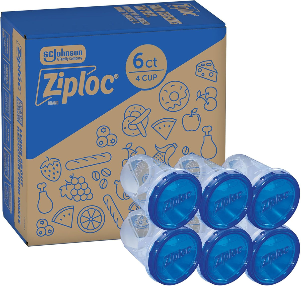 Ziploc Twist 'n Loc Food Storage Meal Prep Containers Variety Pack, 9 Count