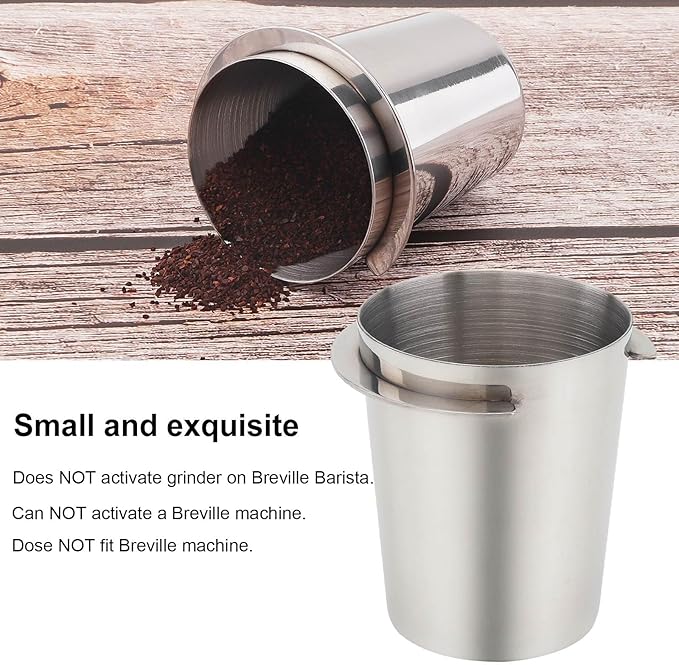 Coffee Dosing Cup 54mm, Stainless Steel Espresso Coffee Dosing Cup Espresso Coffee Machine Accessories, Coffee Powder Feeder Part Coffee Grinder Powder Cup Compatible with 54mm Portafilter