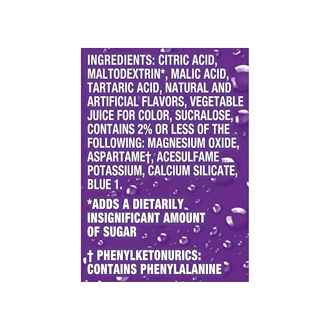Sunkist Singles-To-Go Drink Mix, Grape, Non-Carbonated, Low-Calorie, Zero Sugar, 6 CT in each box (Pack of 6)