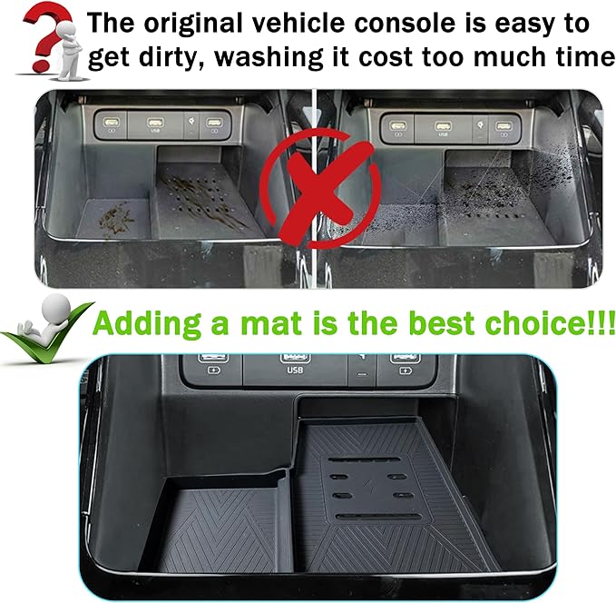 Wireless Charging Pad for Kia Sorento Accessories 2021-2023 2024 2025 2026 Center Console Wireless Charger Protective Mat Anti-Slip Cover Pad Heat Insulation Silicone Easy to Clean Interior Black