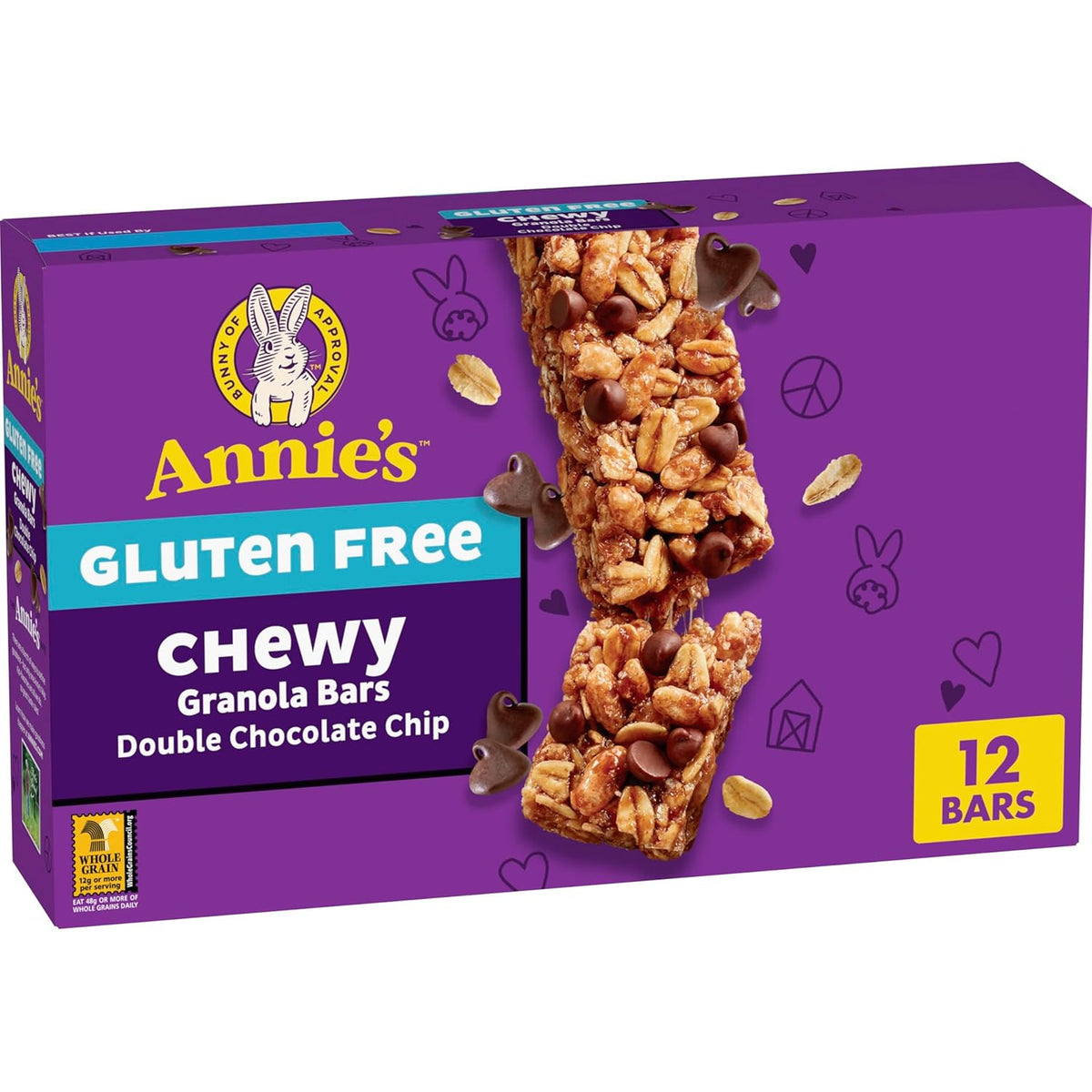 Annie's Gluten Free Chewy Granola Bars, Double Chocolate Chip, 5 Bars, 4.9 oz