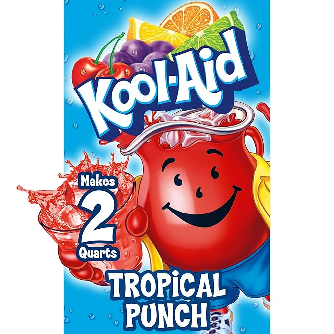 Kool-Aid Unsweetened Caffeine Free Tropical Punch Zero Calories Powdered Drink Mix 192 Count Pitcher Packets