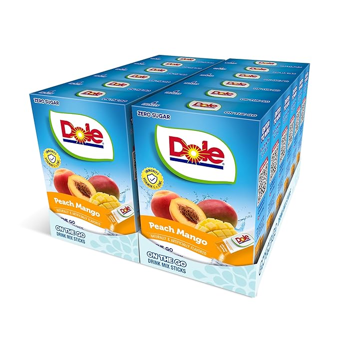 DYLA Dole Peach Mango - Powder Drink Mix - Sugar Free & Delicious - Makes 72 Flavored Water Beverages