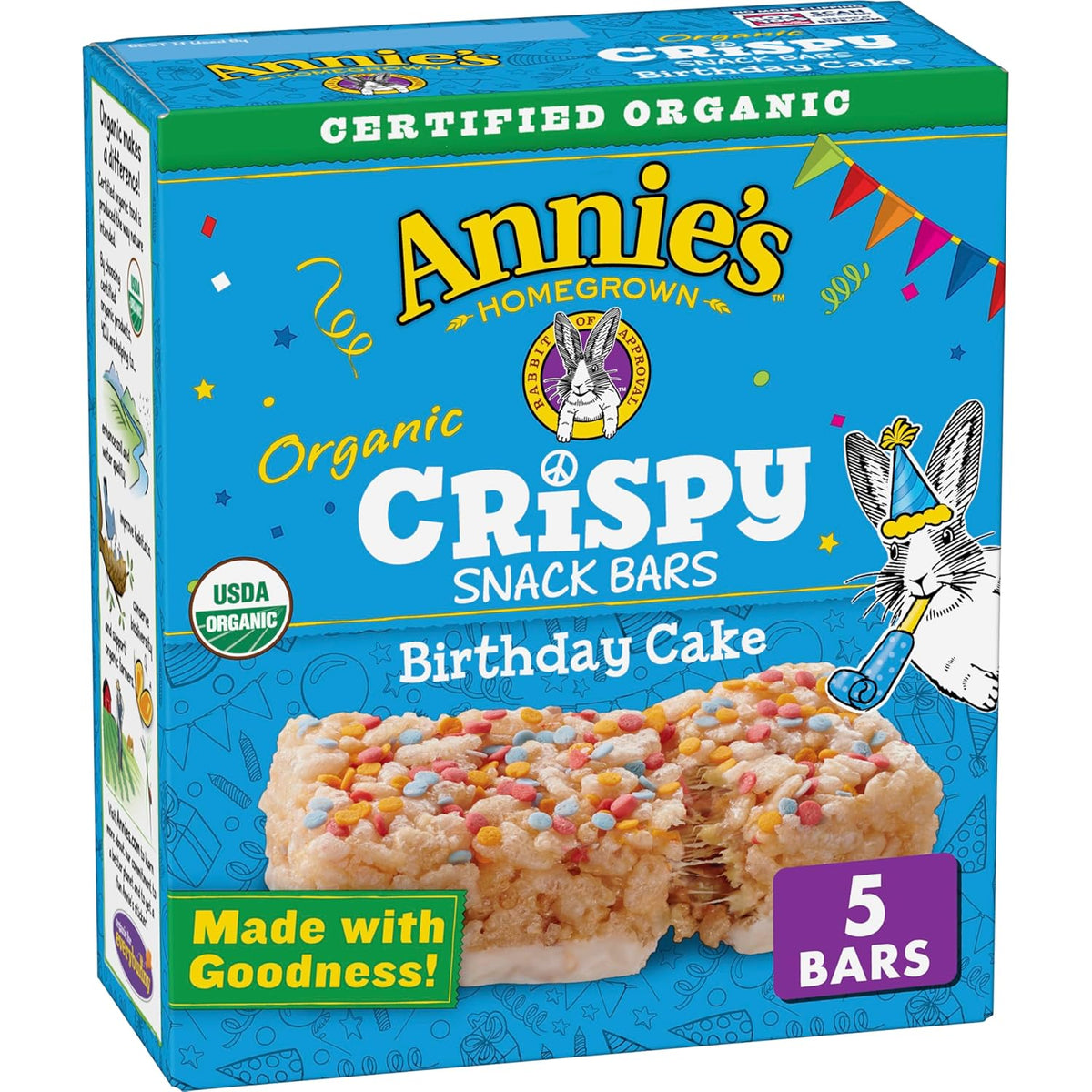 Annie's Organic Original Crispy Snack Bars, Gluten Free, 3.9 oz, 5 ct.