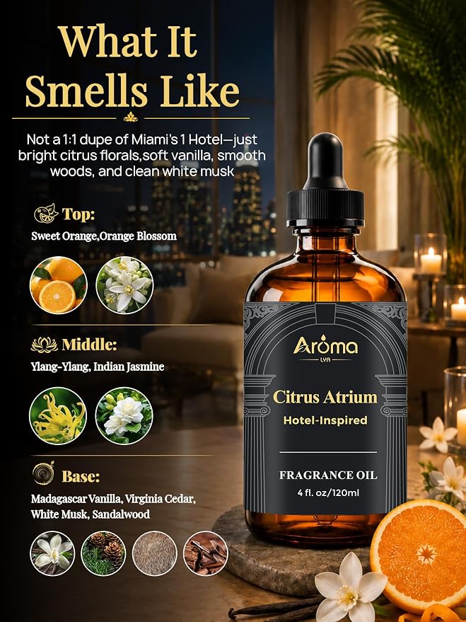 Citrus Atrium - Hotel Collection Diffuser Oil | Hotel-Inspired Miami Citrus Scent