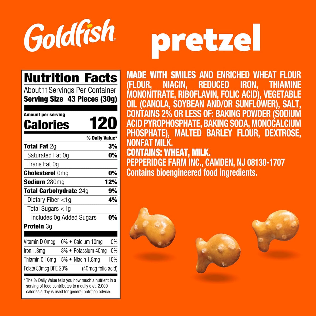 Goldfish Pretzel Crackers, 12 Oz Bag