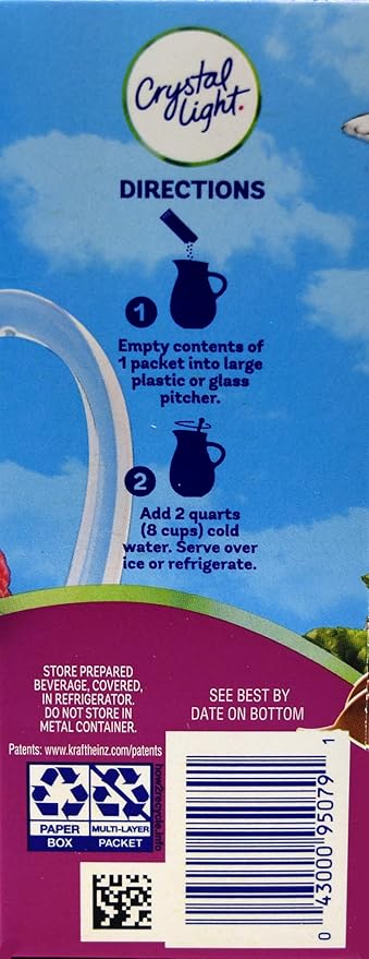 Crystal Light Raspberry Iced Tea Drink Mix, 12-Quart Canister (Pack of 12)