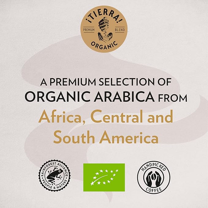Lavazza ¡Tierra! Organic for Planet Whole Bean Coffee, Light Roast, 100% Arabica, 2.2 lb Bag (pack of 1)