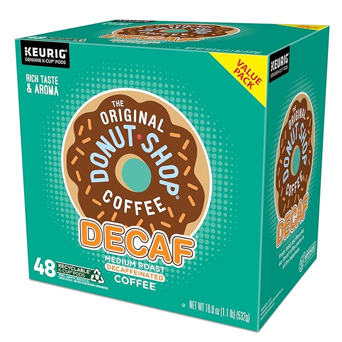 The Original Donut Shop Decaf Keurig Single-Serve K-Cup Pods, Medium Roast Coffee, 48 Count