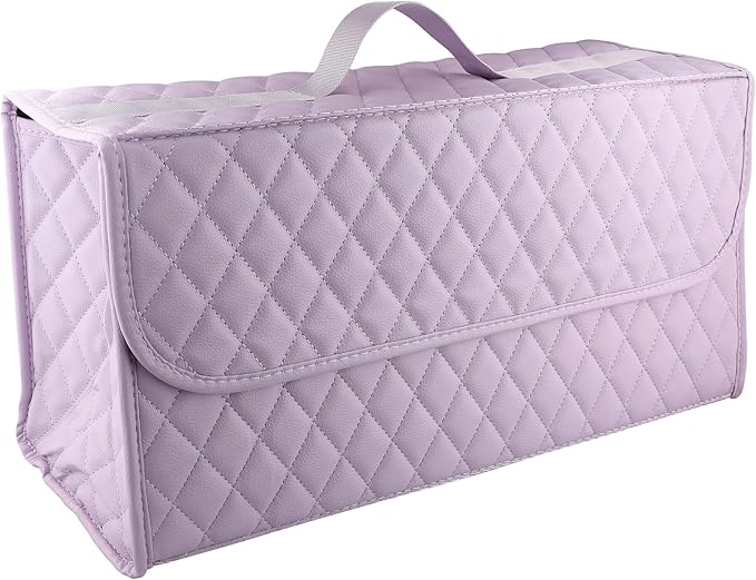 Trunk Organizer for Car,Foldable Car Organizer Back Seat,Tool Storage Organizer for Suv,Car Trunk Organizer and Storage for Sedan (Purple, 20 inch *9.5 inch)