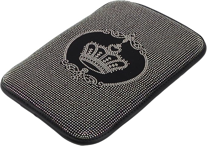 Car Armrest Cushion Pad Non-slip 12.20"x8.66" Suede Black Center Console Lid