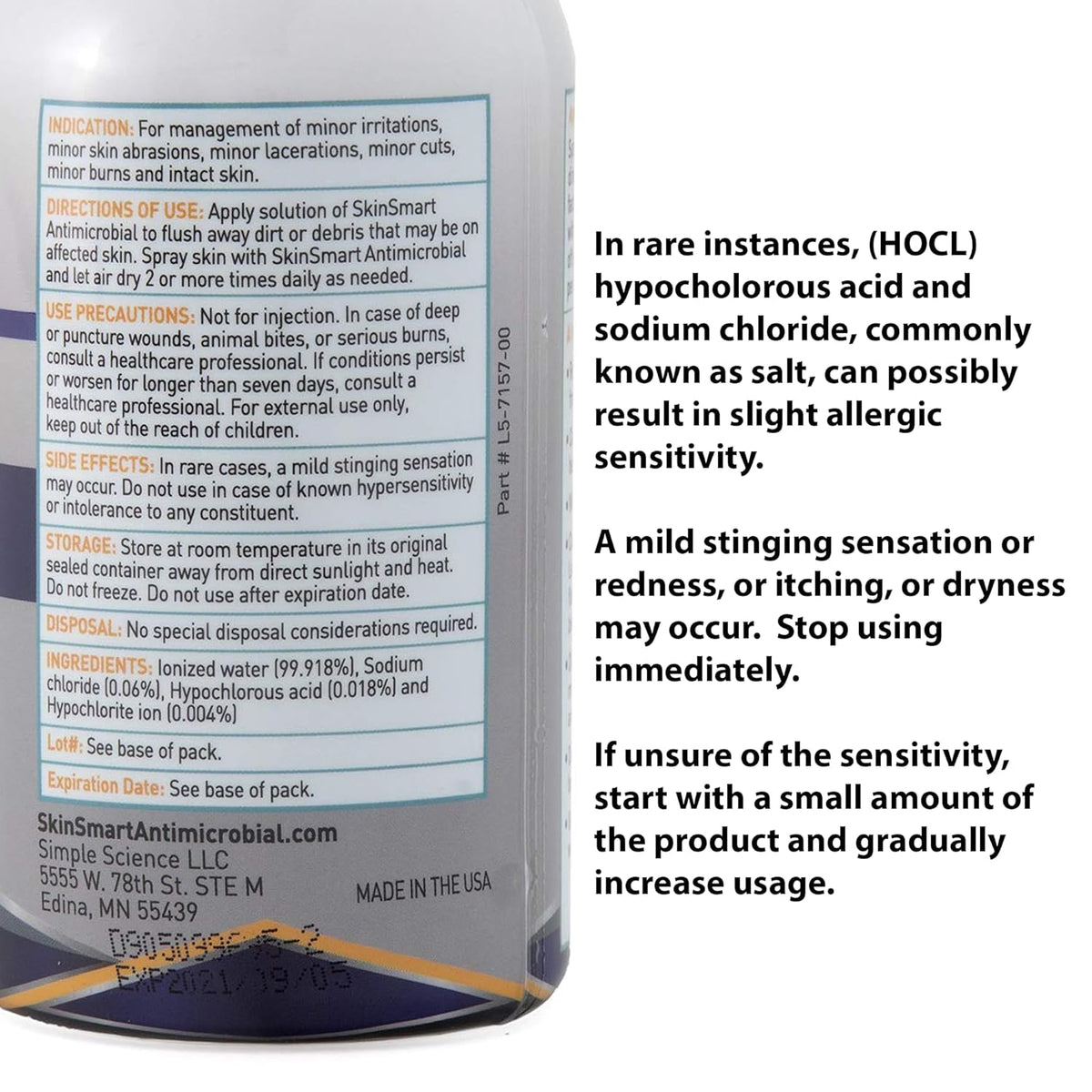 SkinSmart Antimicrobial Facial Cleanser for Breakouts & Blemishes; Hypochlorous Acid Formula Targets Bacteria to Reduce Skin Irritation and Flush Pores Clean, 8 oz Spray, All Ages & All Skin Types