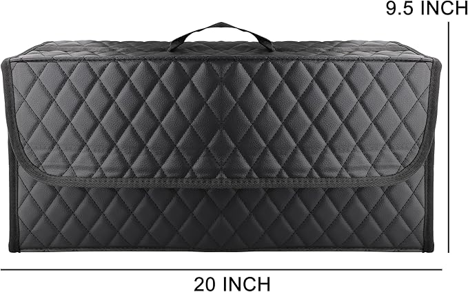Trunk Organizer for Car,Foldable Car Organizer Back Seat,Tool Storage Organizer for Suv,Car Trunk Organizer and Storage for Sedan (Black, 20 inch *9.5 inch)