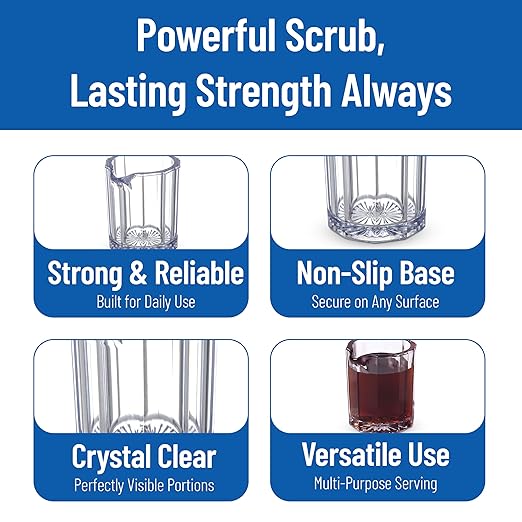 Carlisle FoodService Products 456007 Personal Plastic Portion Syrup and Creamer Pitcher, 2.1 oz, Clear