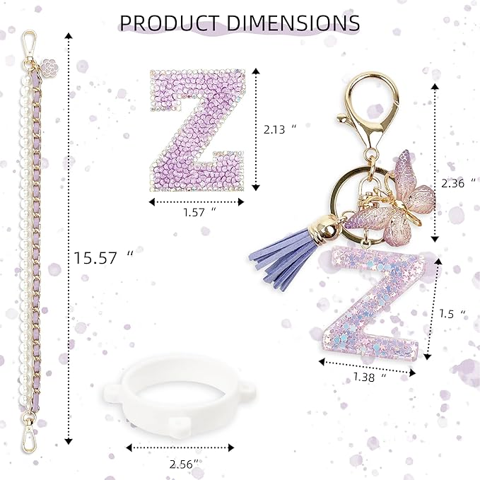 Letter Handle Strap Accessories with Cute Initial Charm Compatible with Owala Water Bottle 24oz 32oz 40oz Owala Kids