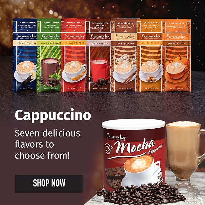 Victorian Inn Instant Cappuccino - Mocha Flavor - Rich & Velvety Coffee Mix - Perfect Hot, Cold, or Blended - Ideal as Coffee Creamer - 2 Pound (Pack of 1)