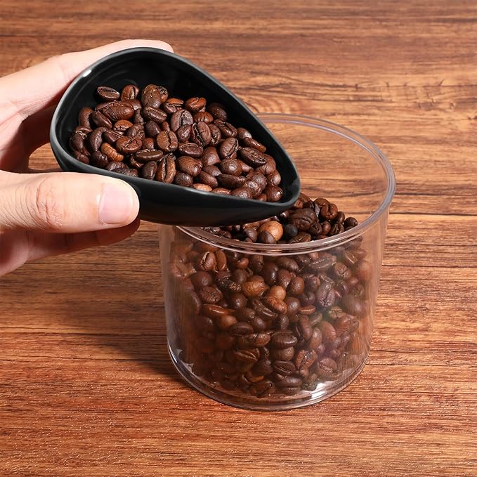 Coffee Bean Dosing Cup with Spray Bottle Espresso Accessories Kit Ceramic Single Dosing Tray Static Reducing Spray for Brewing Tea Barista Accessories Set Camping Gym Home Use (Black)