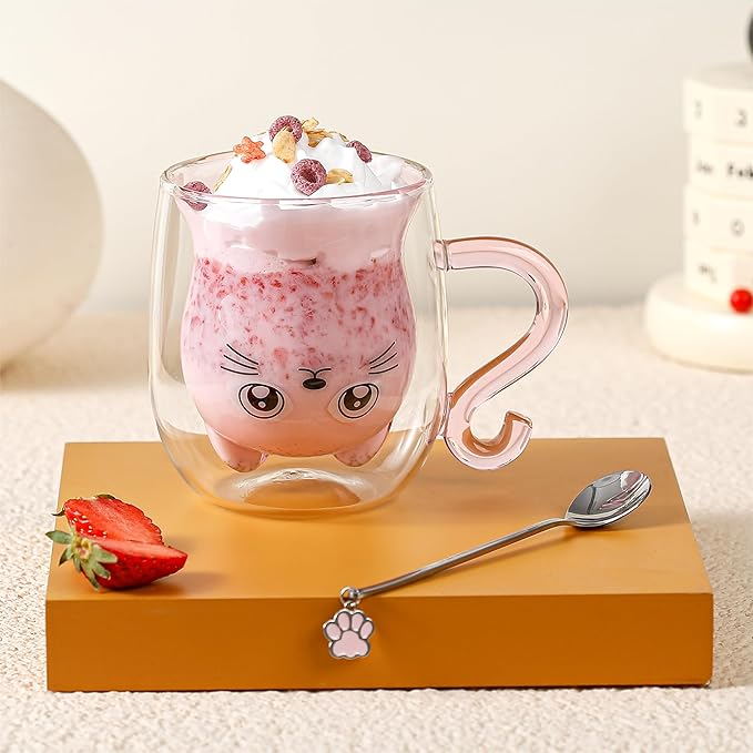 Gift Woman Birthday Cup Cat Coffee Cup Double Walled Cup A The Mug Cat Gift Mom Dad Mistress Friend Wife Idea Gift Idea Mother's Day Father's Day Valentine's Day Christmas Halloween Woman