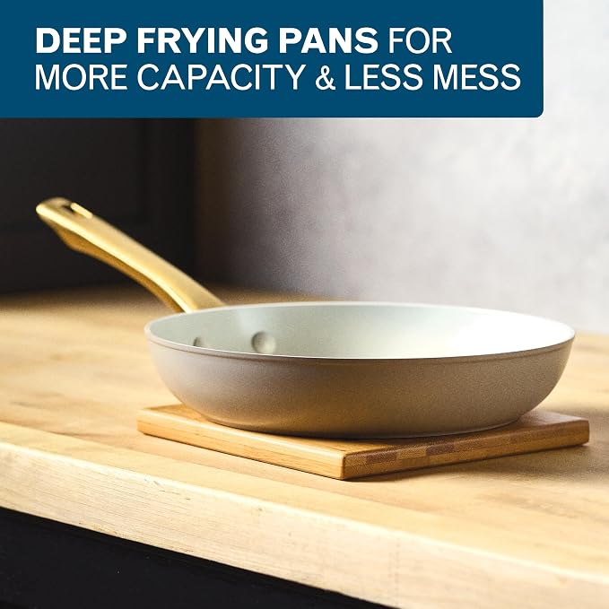 Farberware Forged Induction Ceramic Nonstick Cookware Set, 12-Piece, Taupe Pots & Pans