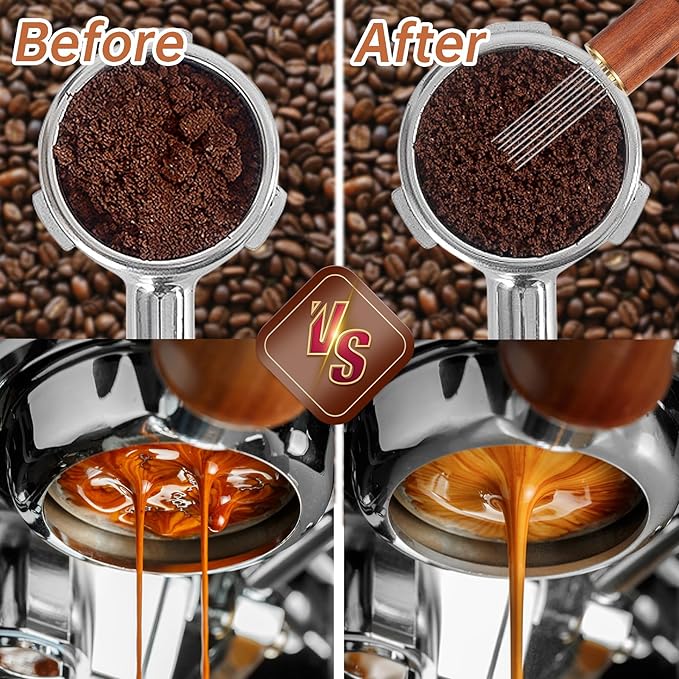 51mm Espresso Accessories Kit Spring Loaded Calibrated Espresso Tamper Espresso Tamping Mat Wdt Tool Dosing Funnel Set Coffee Tamper Espresso Machine Accessories for 51 mm Portafilter Barista Tool